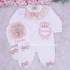 3pcs Jewel Crown Baby Girl Outfit -  Blush