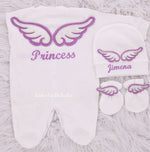 3pcs Embroidery Wings Set - Purple