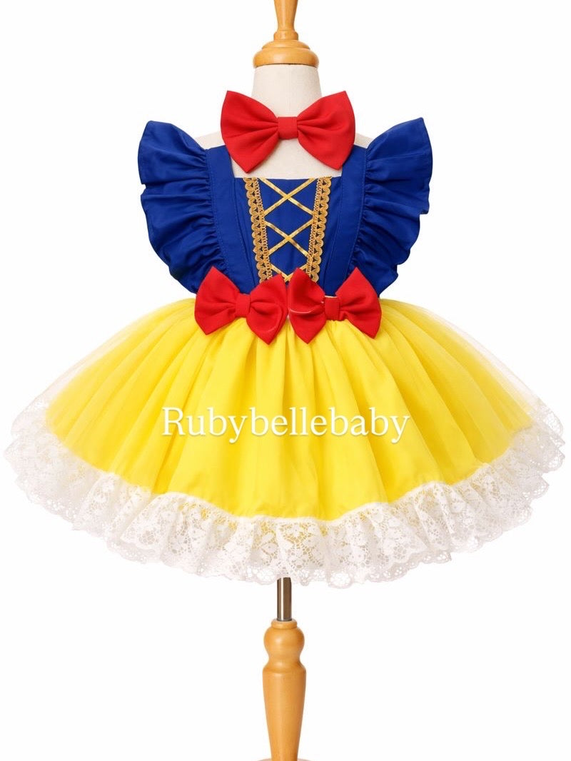 blue and yellow dress princess First Birthday • Bodice, Tulle Skirt – RUBYBELLEBABY garment bag option Or Tickle Sensitive Skin 42