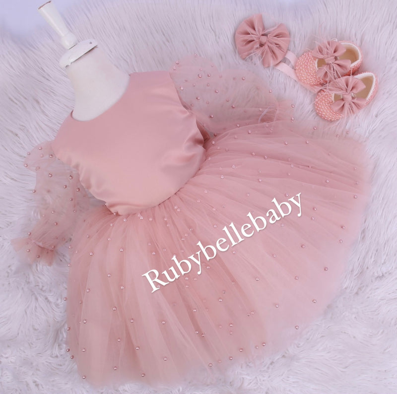 Alisse Birthday Party Dress - Blush 9-12M Alisse Birthday Party Dress - Blush 9-12M