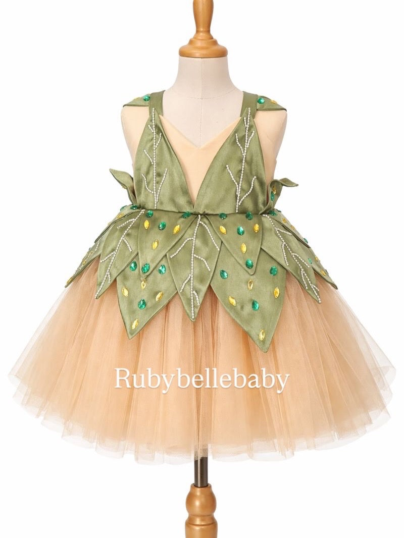 sachin and babi light blue dress Fairy White Winged in Yellow & Pink Flower Dress with Green Leaves Walking  on a Floral Path by Norma Roman Creations Wall Art main image 1