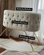 Neutral Luxury Velvet Bassinet - All Styles - B Options