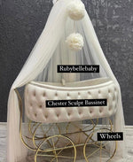 Baby Boy Luxury Velvet Bassinet - All Styles - A Options