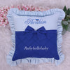 Personalized Baby Boy Blue Teddy Newborn Set Custom Name Blanket, Bow Pillow, Swaddle & Outfit Luxury Coming Home Gift Set