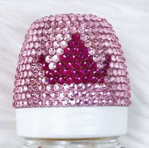 Crown Bling Baby Bottle - Hot Pink