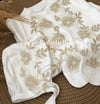 4pcs Sofia Floral New Baby Gift Set - White/Gold