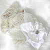 Silk Satin Lace Baby Swaddle - White