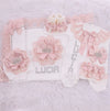 5pcs Rosette Bling Baby Girl Outfit Blanket Set - Blush