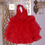 Millie Lou Long Train Dress - Red