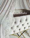 Luxury Oxford Velvet Bassinet with X Stand