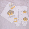 5pcs Baby Girl Princess Crown Set - White/Yellow