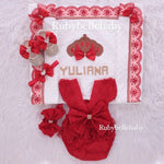 5pcs Ava Blanket Set - Red