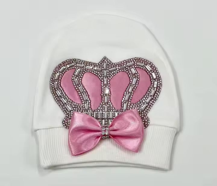 4pcs HRH Crown Baby Outfit - Pink/Silver or Gold