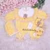4pcs Eileen Vintage Baby Girl Romper Set - More Colors