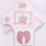 6pcs Jeweled Blanket Set - Pink