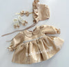 Maya Beaded Waist Baby Girl Dress - Gold