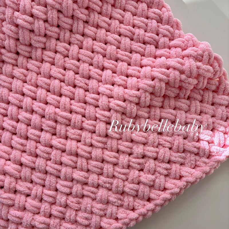 Chunky Thick Crochet Knit Baby Blanket - All Colors