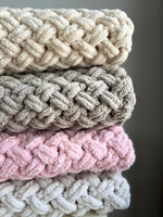 Chunky Thick Crochet Knit Baby Blanket - All Colors