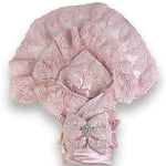 Luxury Feather Lace Swaddle - Blush