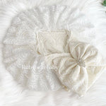 Luxury Velour Feather Lace Swaddle - More Colors