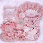 13pcs Luxury Swaddle Dainty Daisy Dress Romper Set - Blush