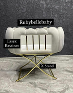 Neutral Luxury Velvet Bassinet - All Styles - B Options