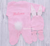 3pcs Bunny Baby Romper Set - Pink