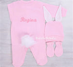 3pcs Bunny Baby Romper Set - Pink