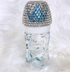 Crown Bling Baby Bottle - Light Blue