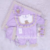 5pcs Eileen Vintage Baby Girl Romper Blanket Set - Lilac