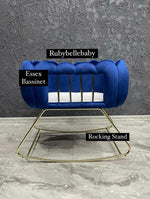 Baby Boy Luxury Velvet Bassinet - All Styles - A Options