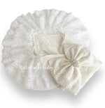 Luxury Feather Lace Swaddle - White