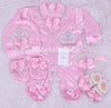 13pcs Luxury Swaddle Dainty Daisy Dress Romper Set - Light Pink