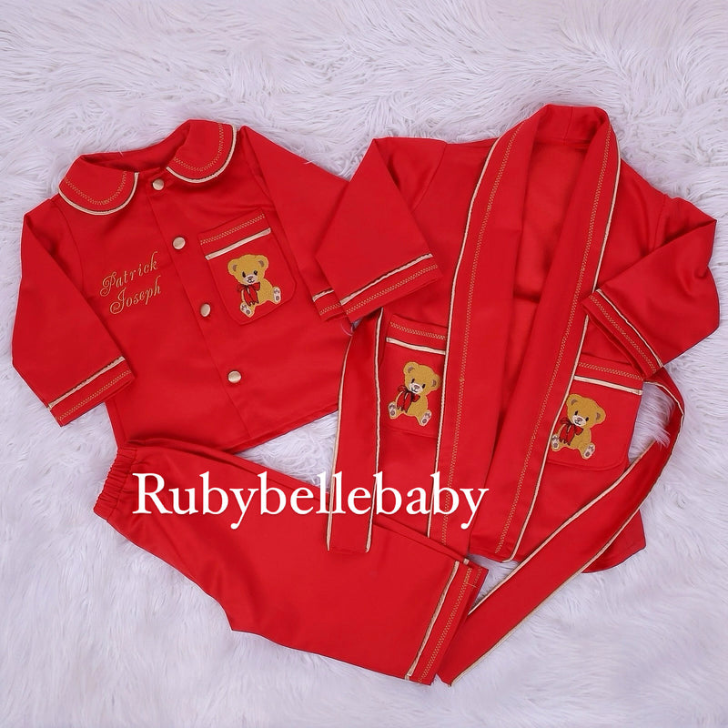 Bristol High quality Bear Luxury Christmas Baby Pajamas Set - More Colors