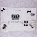 5pcs HRH Crown Royal Baby Boy Set - Black/Silver or Gold