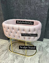 Neutral Luxury Velvet Bassinet - All Styles - B Options