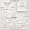 Organic Newborn Essentials Set 10 Piece Pure Cotton Layette Neutral White Baby Gift Set Take Me Home Baby Outfit Hospital Exit clothes