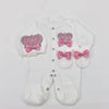 4pcs HRH Crown Baby Outfit - Pink/Silver or Gold