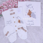 4pcs Embriodery Sleeping Bear on Moon Set