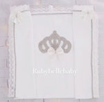 Princess Crown Bling Blanket - White