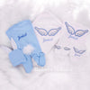 7pcs Bunny Baby Romper Set - White/Blue