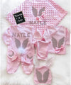 7pcs Wings Newborn Baby Girl Hair Bow Set - Pink