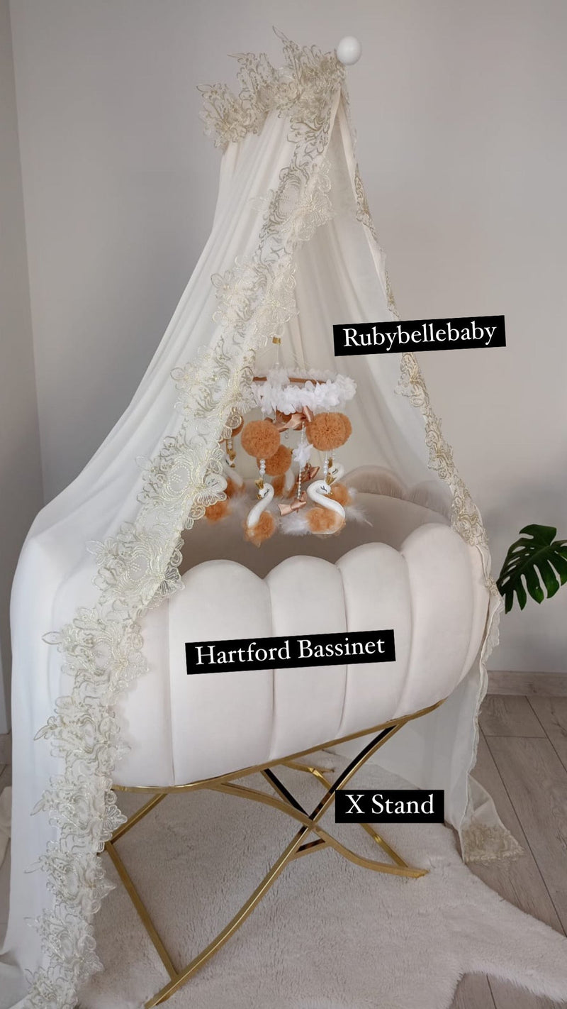 Baby Boy Luxury Velvet Bassinet - All Styles - B Options