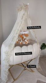 Neutral Luxury Velvet Bassinet - All Styles - B Options