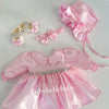 Maya Beaded Waist Baby Girl Dress - Pink