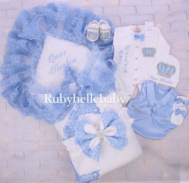 6pcs Luxury Romper Swaddle Set - More Colors