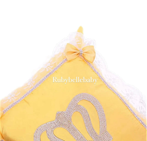 Royal Crown Baby Pillow - Yellow