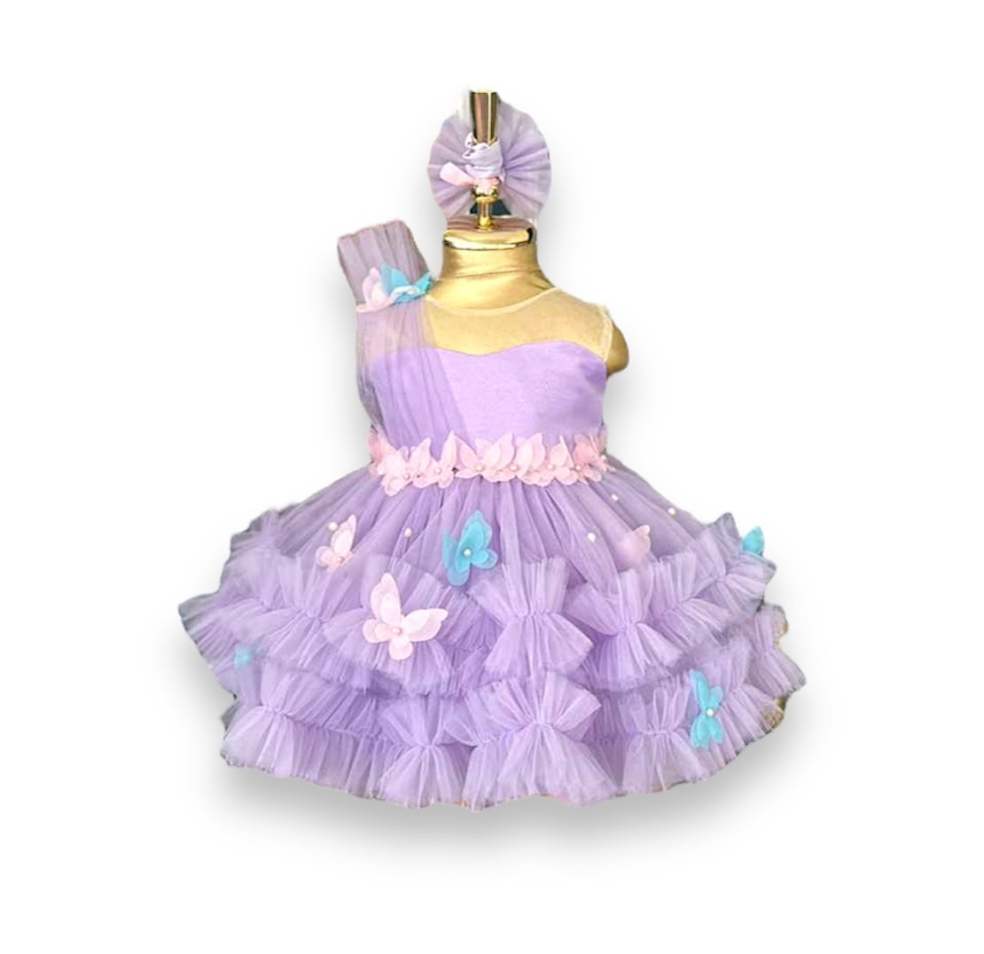 Selma Lily Butterfly Dress Set - Lilac RUBYBELLEBABY Selma Lily Butterfly Dress Set - Lilac RUBYBELLEBABY