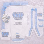 6pcs HRH Crown Royal Blanket Lace Set - Light Blue/Silver or Gold