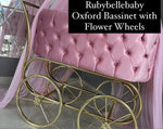 Baby Girl Luxury Velvet Bassinet - All Styles - A Options